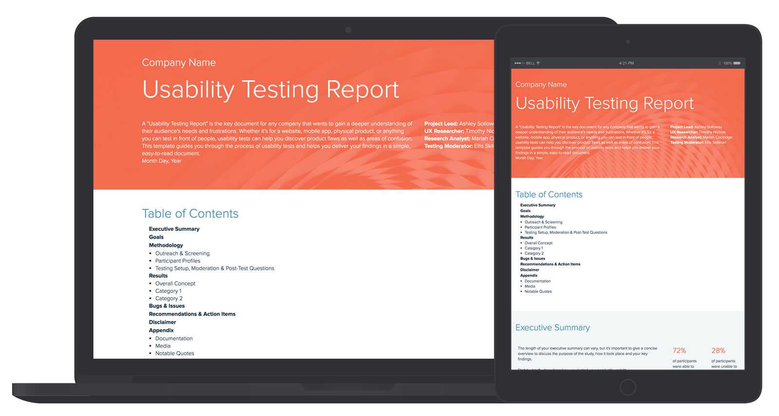 Usability Testing Report Template And Examples | Xtensio Regarding Ux Report Template