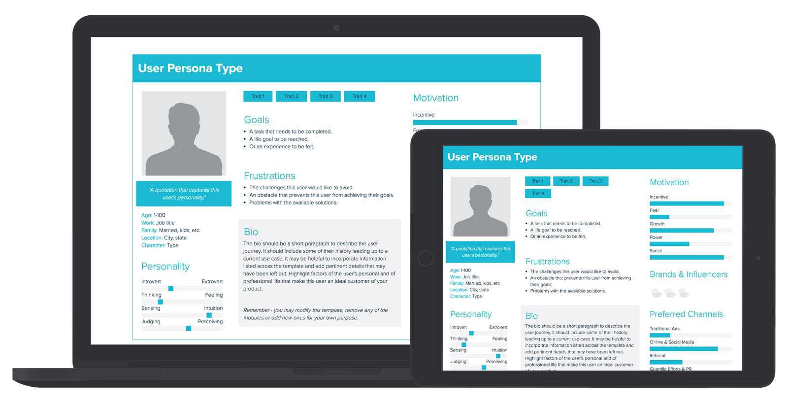 User Persona Template And Examples | Xtensio Pertaining To Free Bio Template Fill In Blank