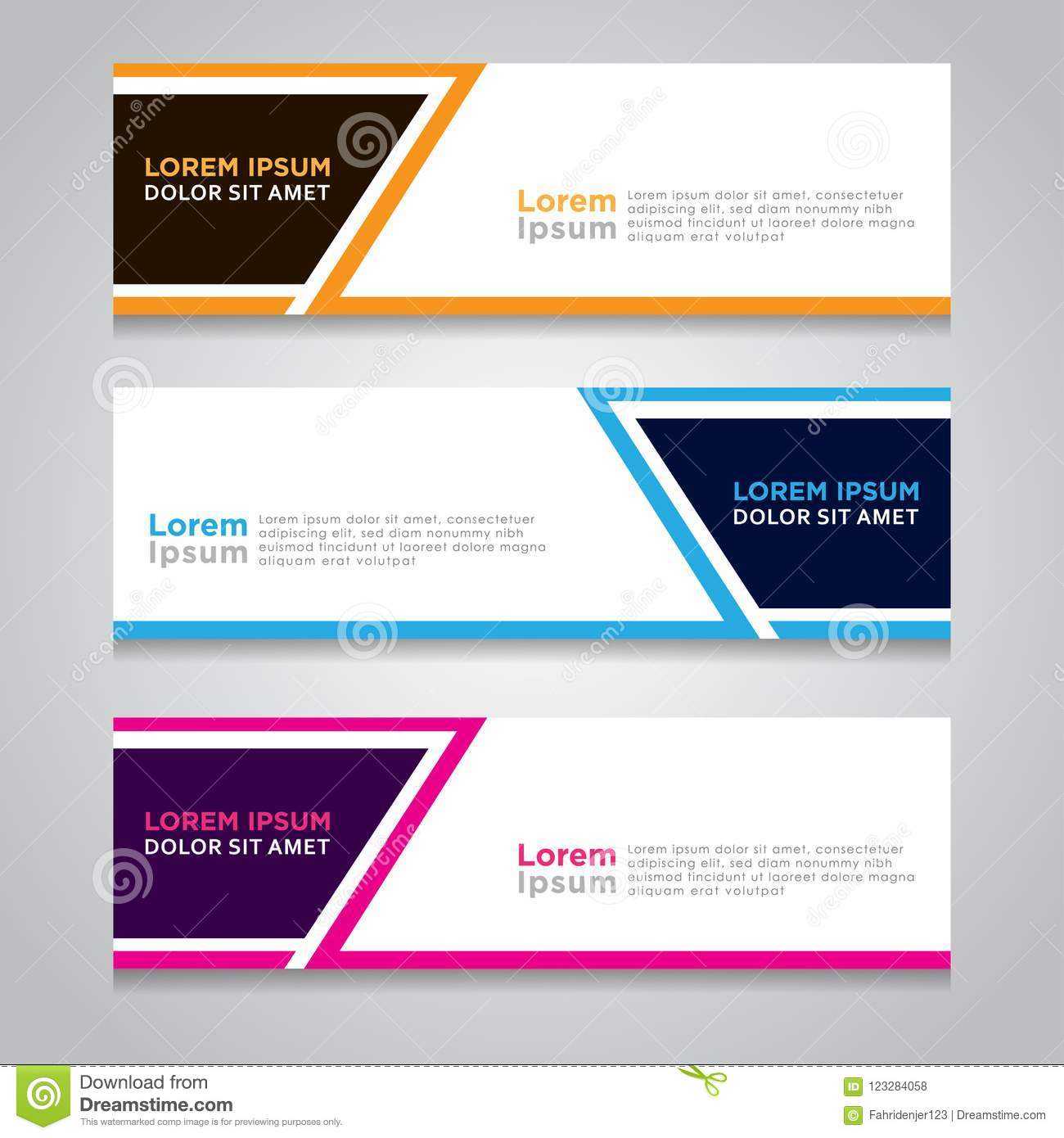 Vector Abstract Design Banner Template. Stock Vector Within Website Banner Templates Free Download