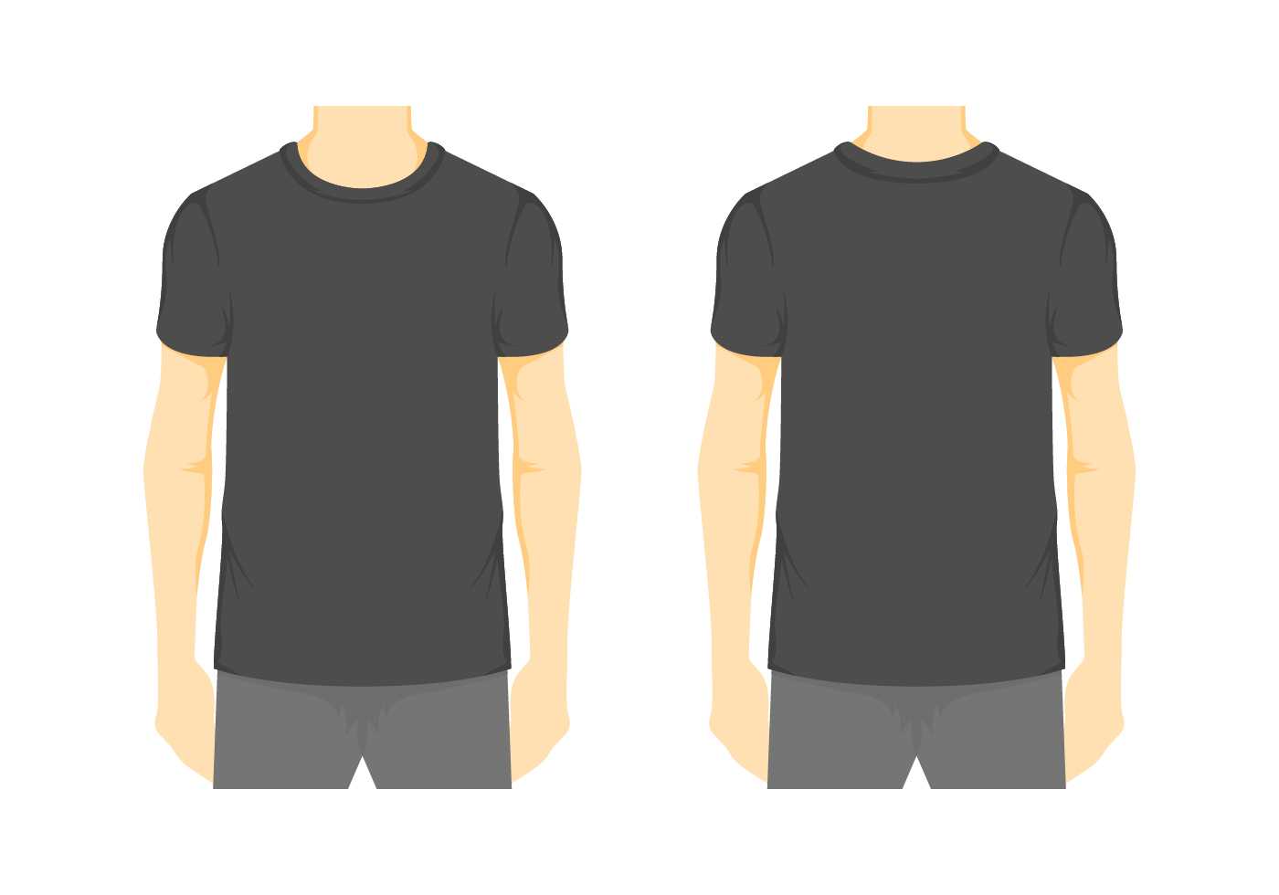 Vector Blank T Shirt Template 2 – Download Free Vectors Pertaining To Blank Tee Shirt Template