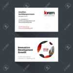 Vector Business Card Template With Red Circle, Soft Shapes, Round For It,  Business, Beauty. Simple And Clean Design. Creative Corporate Identity With Regard To Soccer Report Card Template