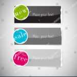 Vector Glossy Glazed Torn Paper Banners Stock Vector within Staples Banner Template