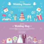 Vector Header And Banner Design Templates. For Online Wedding.. For Wedding Banner Design Templates