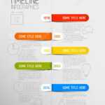 Vector Infographic Timeline Report Template With Icons And Rounded Labels Pertaining To Rma Report Template