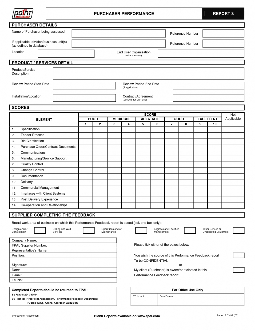Vendor Feedback Form Template Pertaining To Blank Evaluation Form Template