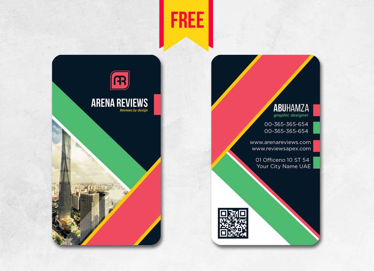 Vertical Business Card Design Psd – Free Download | Arenareviews Within Blank Business Card Template Photoshop