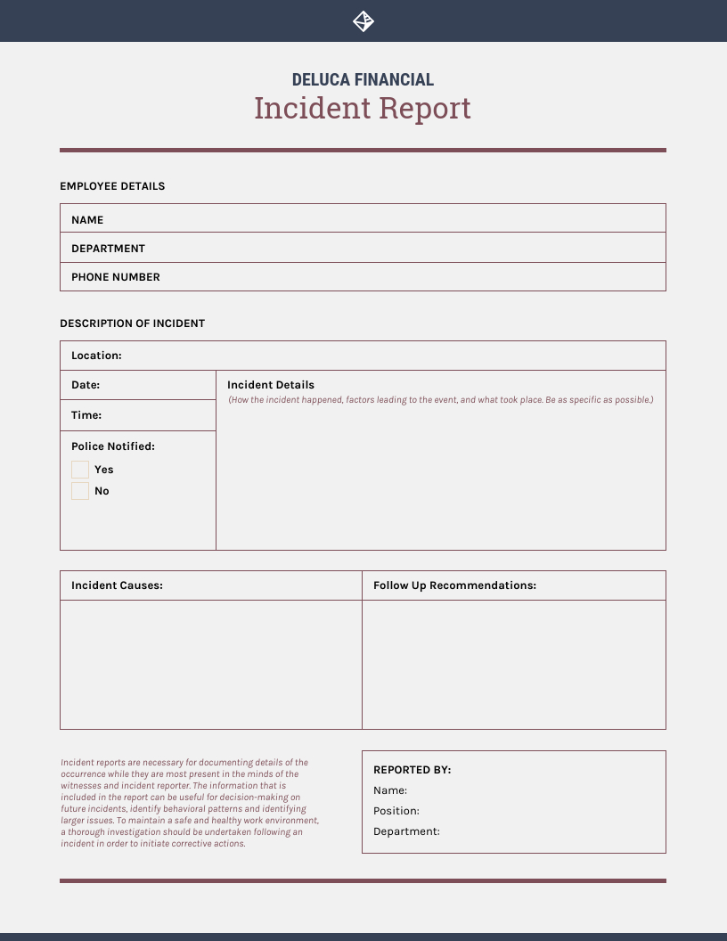 Vintage Incident Report Template Inside Template For Information Report