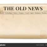 Vintage Newspaper Template. Folded Cover Page Of A News In Old Blank Newspaper Template