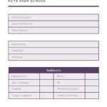 Violet And White High School Report Card – Templatescanva Regarding High School Report Card Template