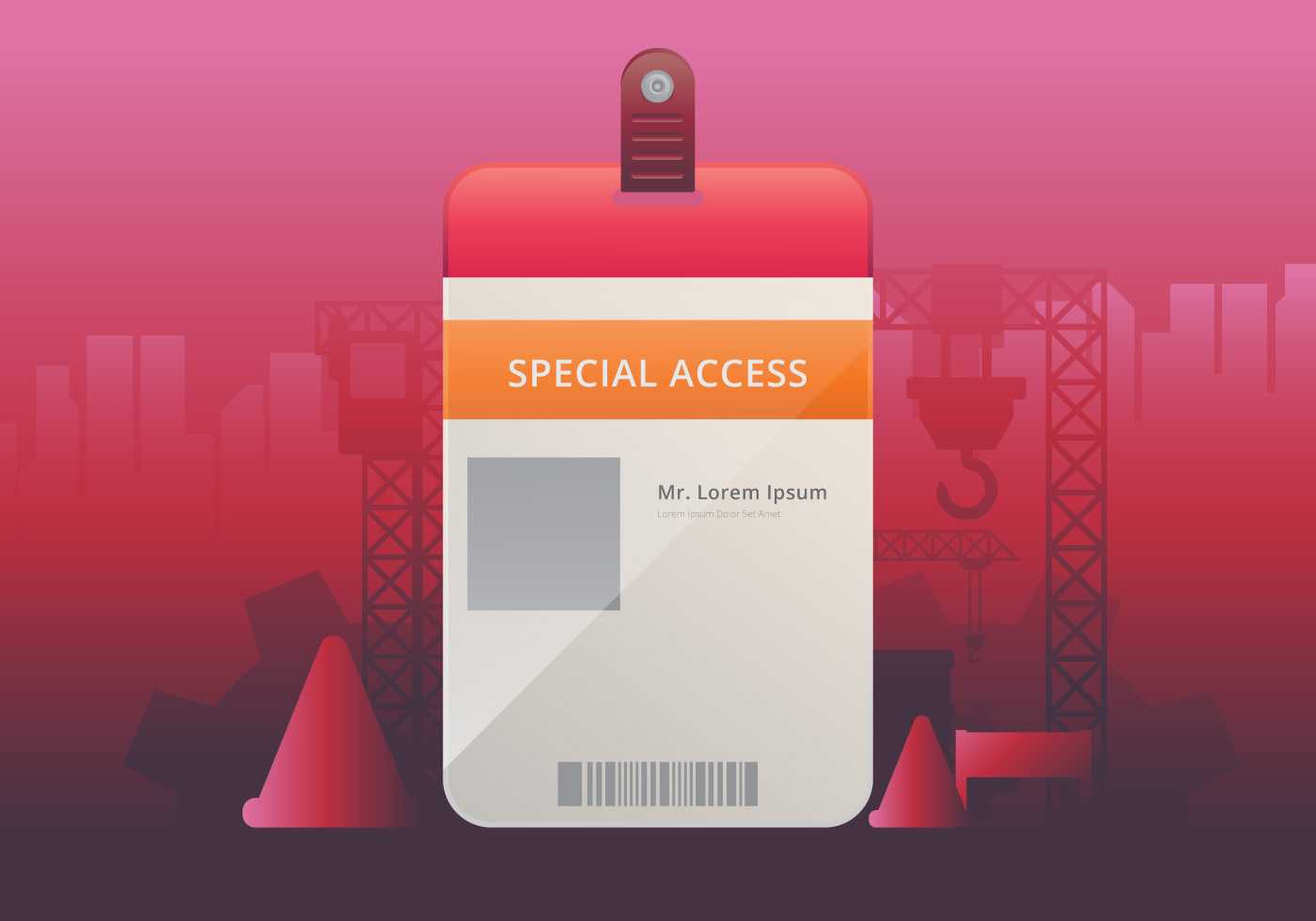 Vip Pass Id Card Template. Realistic Blank Vertical Id For For Blank Social Security Card Template
