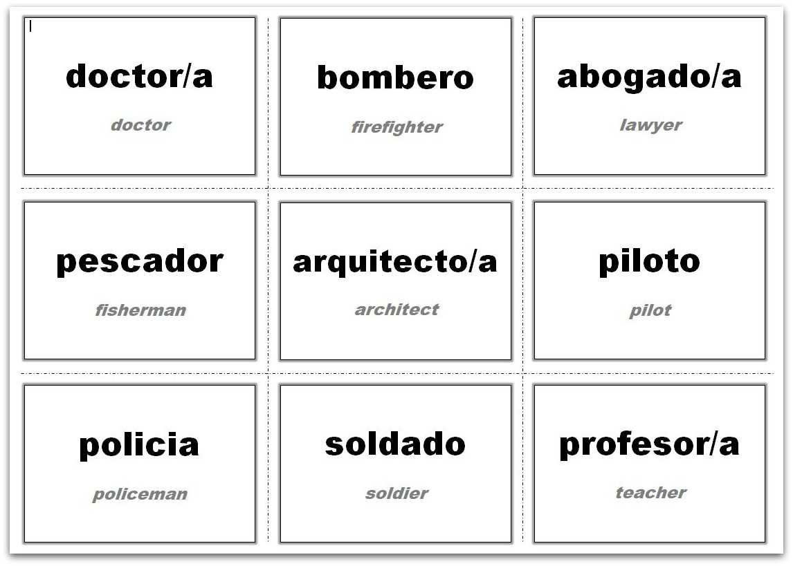 Vocabulary Flash Cards Using Ms Word For Making Words Template