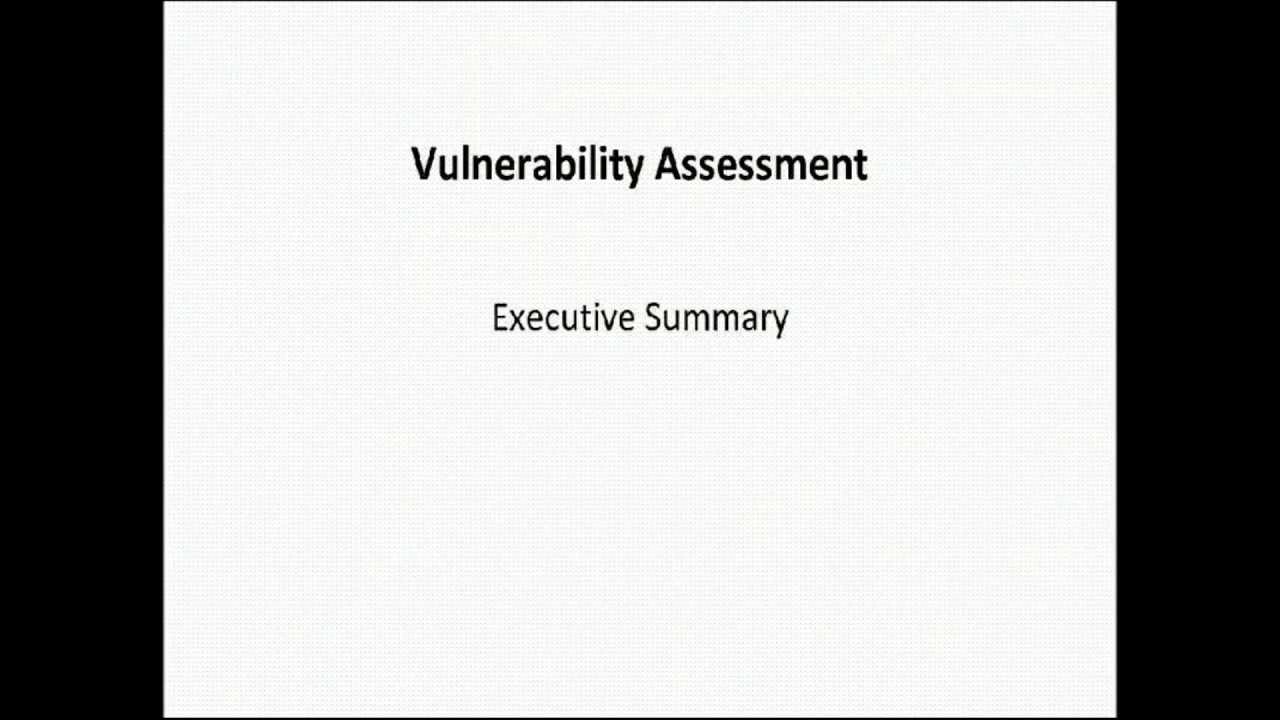 Vulnerability Assessment – Executive Summary Report Template Pertaining To Template For Summary Report