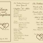 Wedding Programs Template Free ~ Wedding Invitation Collection For Free Printable Wedding Program Templates Word