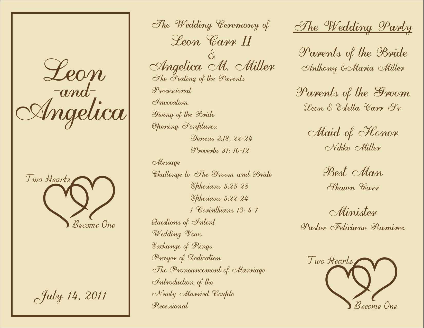 Wedding Programs Template Free ~ Wedding Invitation Collection For Free Printable Wedding Program Templates Word