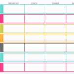 Weekly Meal Planner For Family Templates | Printable Weekly Throughout Menu Planning Template Word