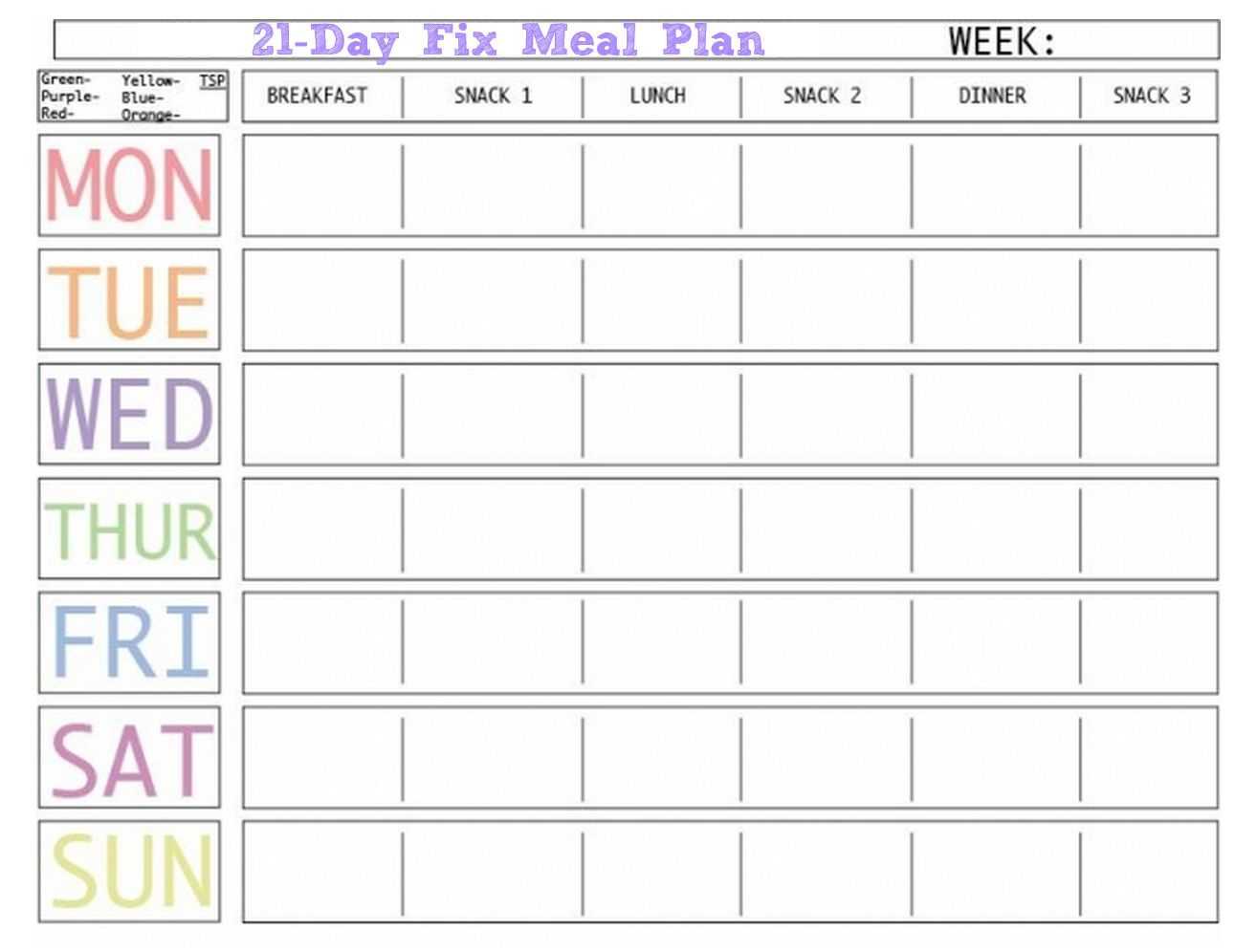 Weekly Meal Planner For Family Templates | Printable Weekly With Regard To Meal Plan Template Word