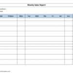 Weekly Sales Activity Report Template Sample Excel Format For Activity Report Template Word
