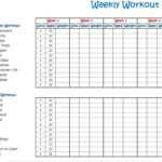 Weekly Workout Program Schedule Template Doc And Excel Within Blank Workout Schedule Template