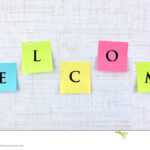 Welcome Banner With Sticky Notes Stock Image – Image Of Inside Welcome Banner Template