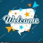 Welcome Letters Banner Flowing Liquid Shapes Template Design With Regard To Welcome Banner Template