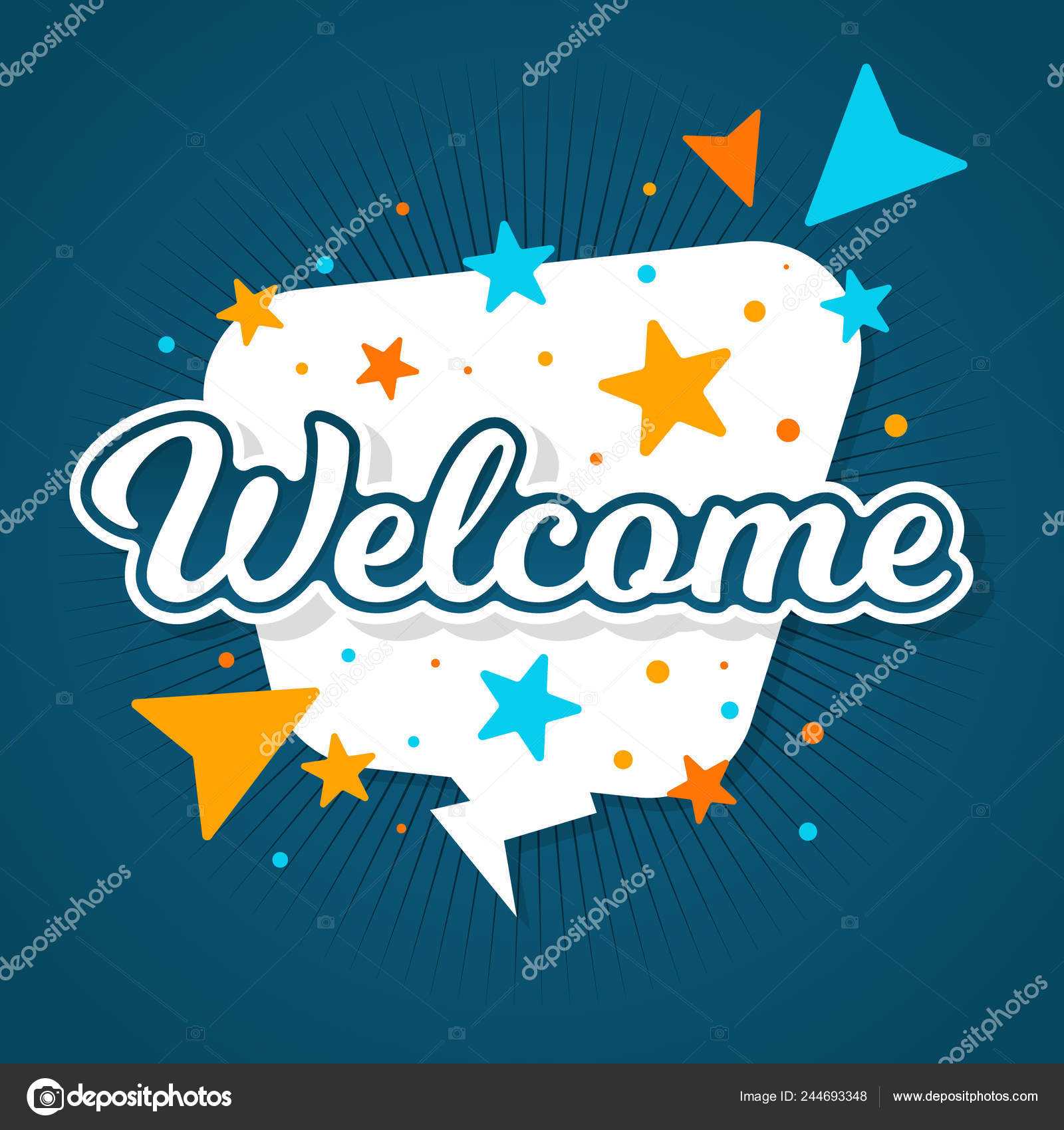 Welcome Letters Banner Flowing Liquid Shapes Template Design With Regard To Welcome Banner Template
