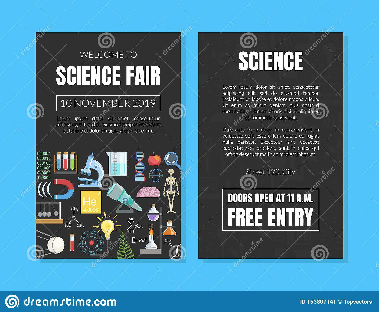 Welcome To Science Fair Invitation Card Template, Scientific Regarding Science Fair Banner Template