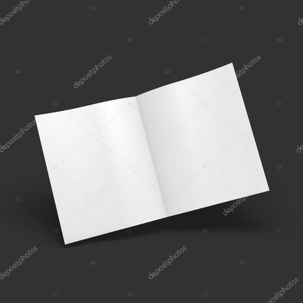 White Blank Magazine Spread. Business Mockup Template Throughout Blank Magazine Spread Template