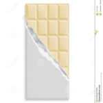 White Chocolate Bar In A Blank Wrapper Stock Vector Within Free Blank Candy Bar Wrapper Template