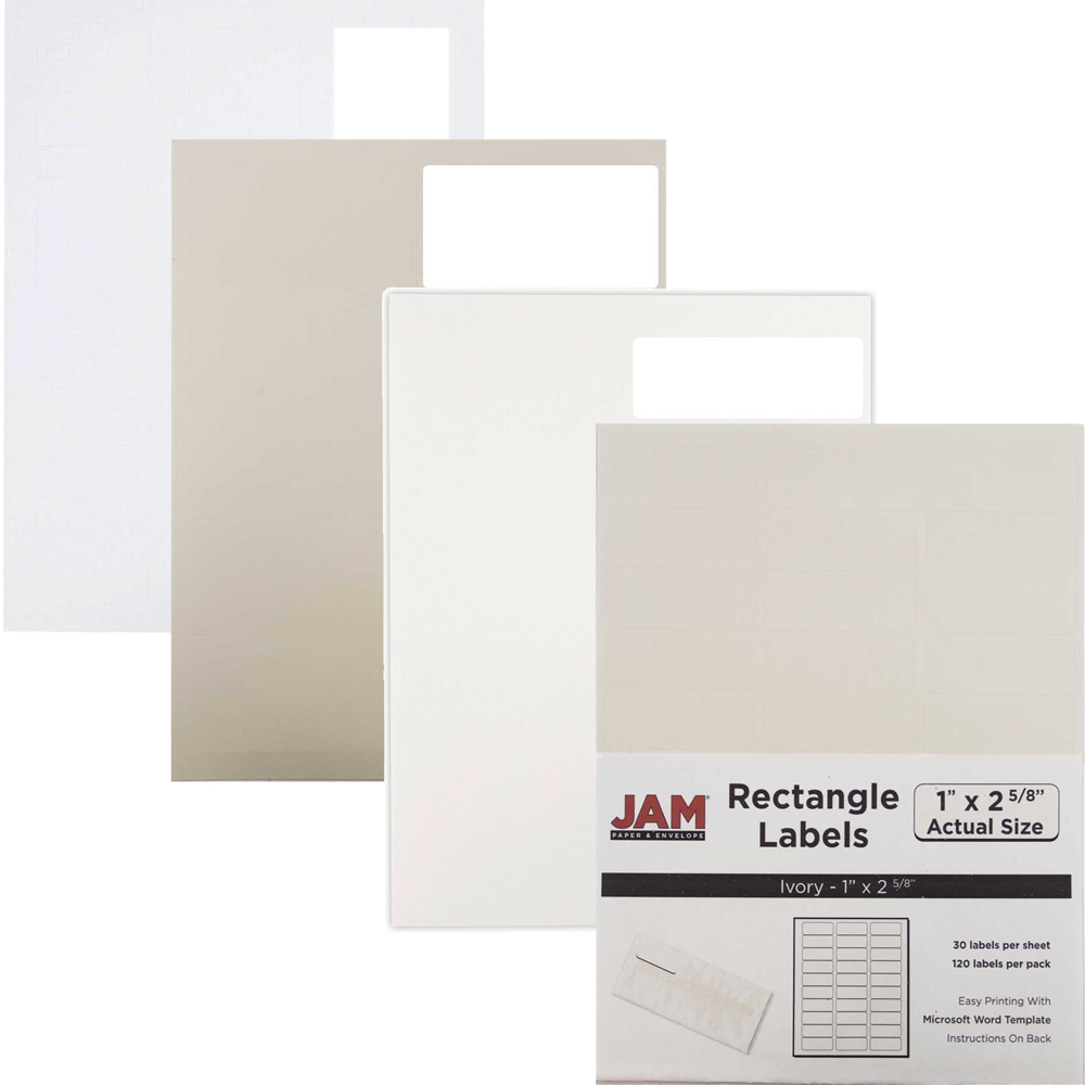 White & Ivory Labels | Jam Paper Throughout Labels 8 Per Sheet Template Word