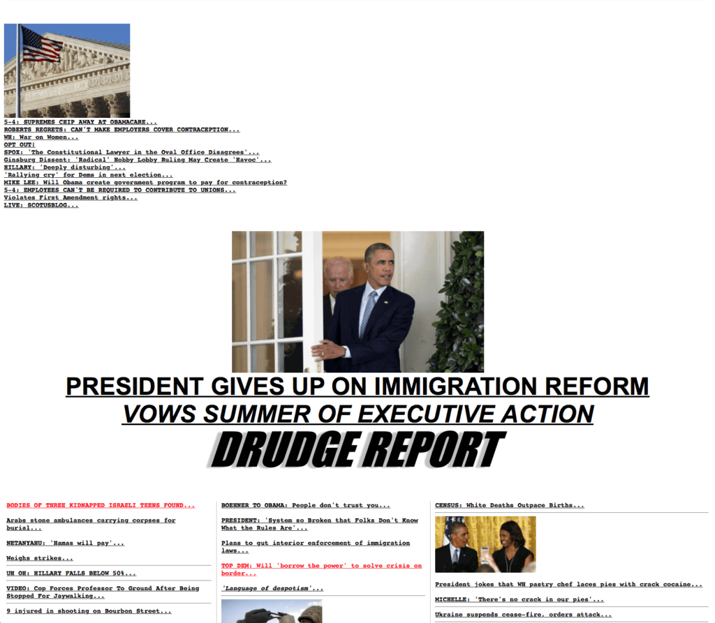 Why Drudge Report Remains The Best Designed News Website Of Throughout Drudge Report Template