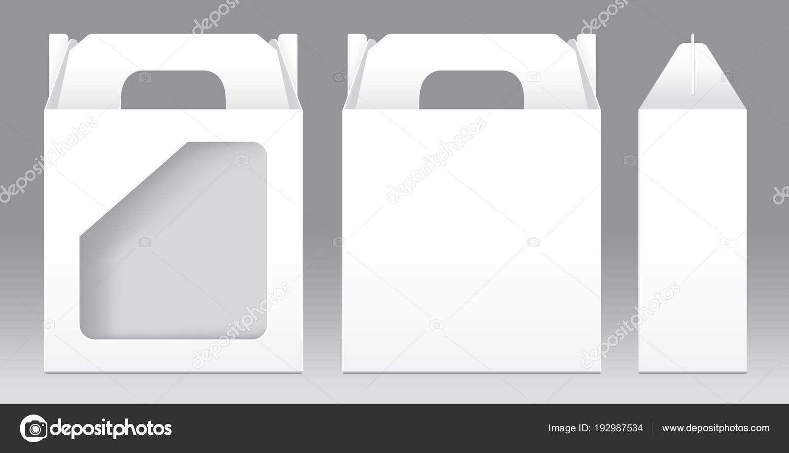 Window Box Packaging Template | Box White Window Shape Cut Inside Blank Packaging Templates