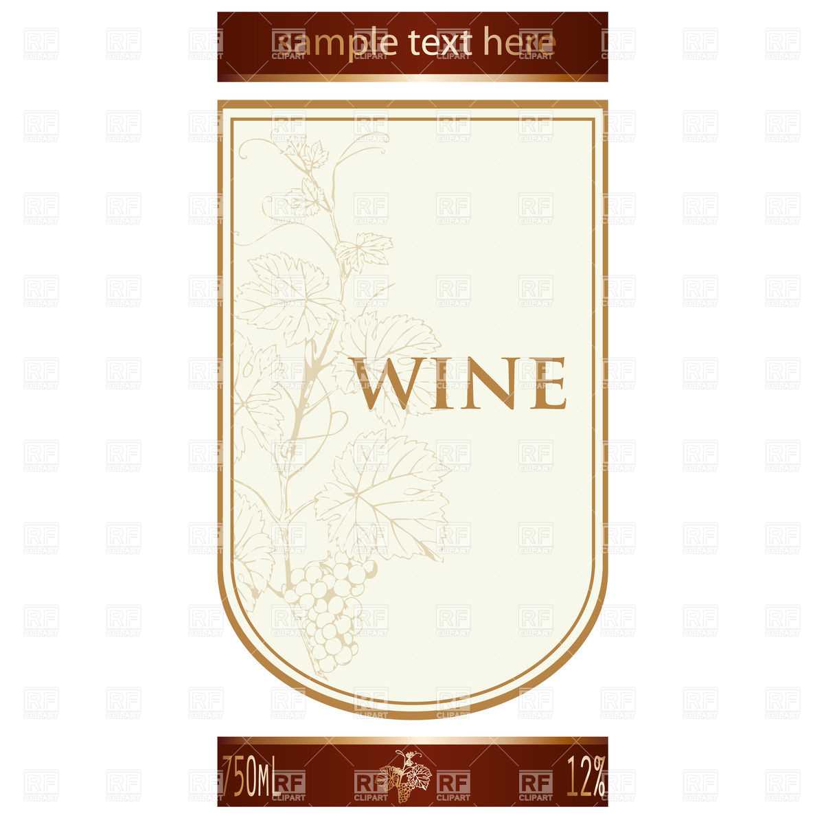 Wine Label Clipart In Blank Wine Label Template
