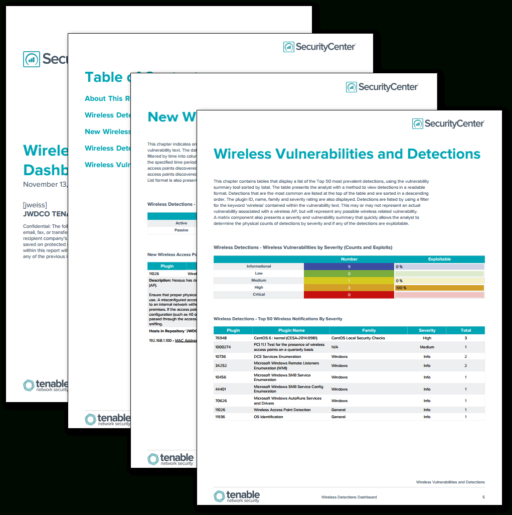 Wireless Detections Report – Sc Report Template | Tenable® Inside Nessus Report Templates