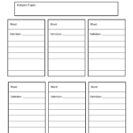 Word Bank | Udl Strategies – Goalbook Toolkit Pertaining To Personal Word Wall Template