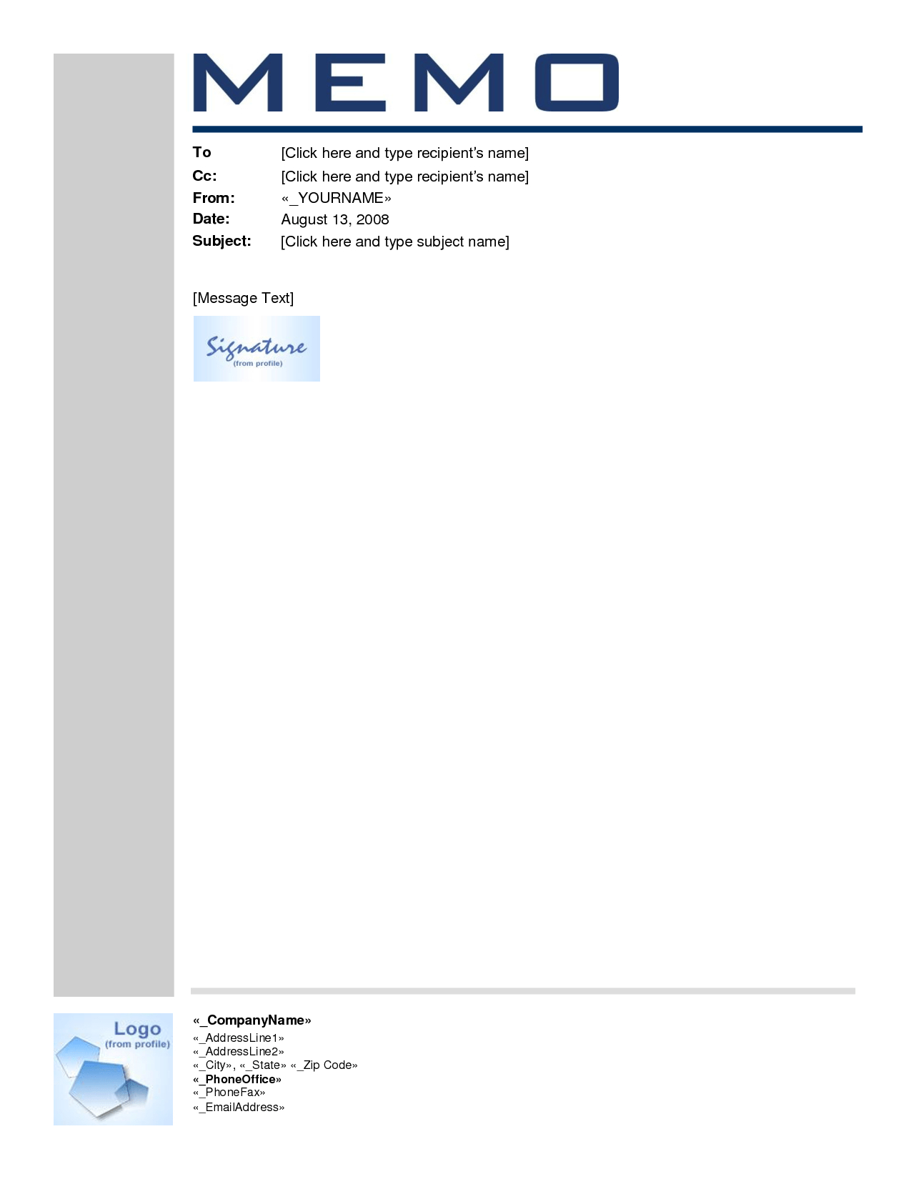 Word Memo Templates Inside Memo Template Word 2010