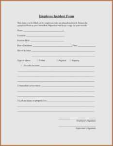 Workplace Incident Report Form Template Qld Templates for Incident Report Form Template Qld