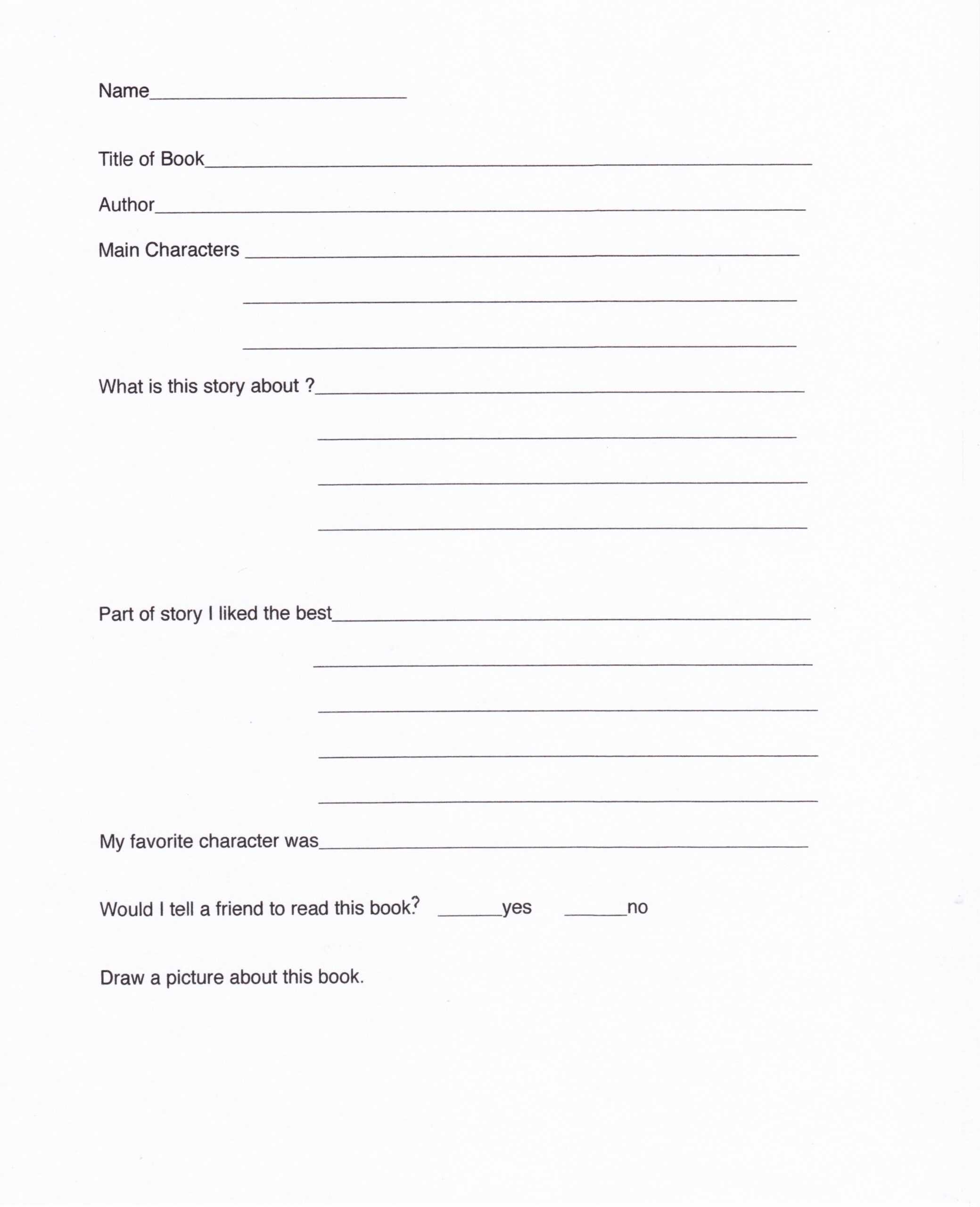 Write Book Report 4Th Grade , Writing And Editing Services Intended For Second Grade Book Report Template