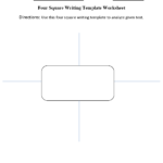 Writing Template Worksheets | Four Square Writing Template for Blank Four Square Writing Template