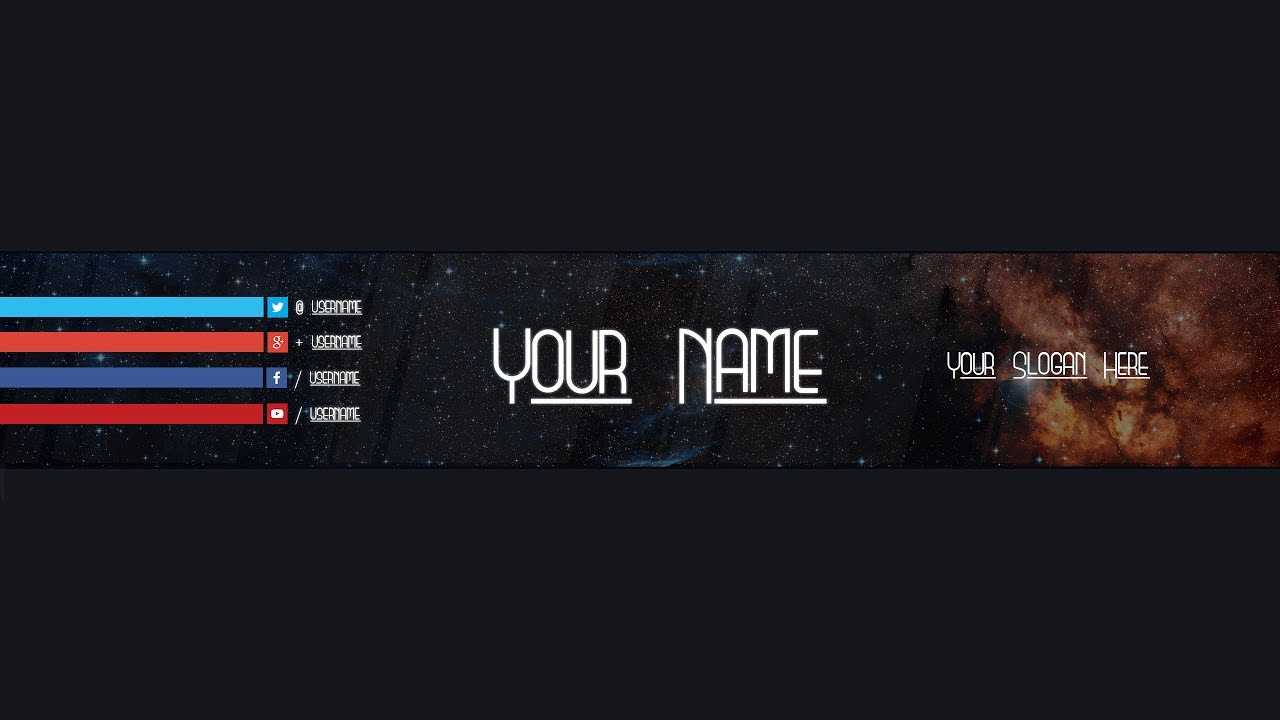 Youtube Banner Template #18 (Adobe Photoshop) Inside Adobe Photoshop Banner Templates